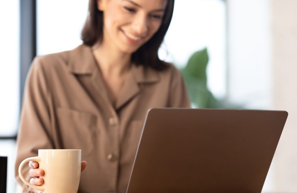 Woman on computer