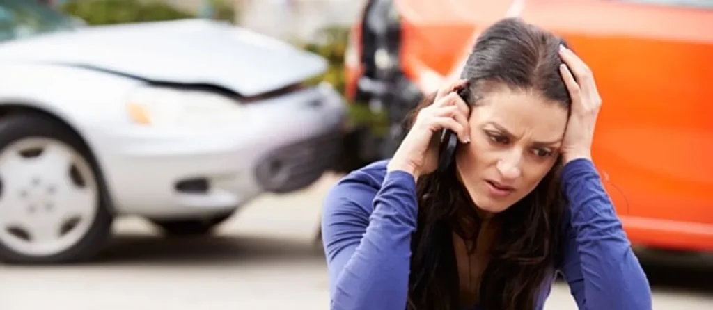 Person after a car accident
